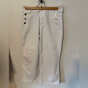 PAIGE wide leg white denim jeans
